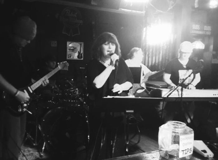 Club show in black and white