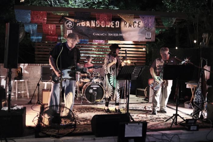 Full band under the Abandoned Race banner