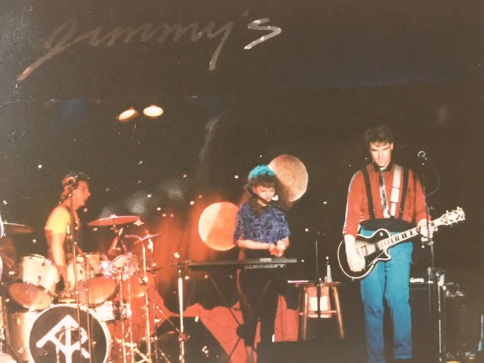 On stage at Jimmy's Music Club